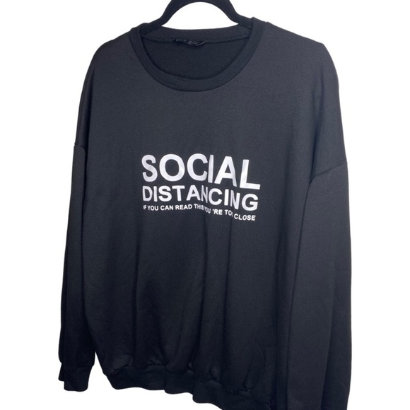 SHEIN Social Distancing Funny Graphic Sweater - Medium - Picture 4 of 8